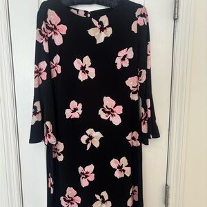 Tommy Hilfiger Black Dress with Pink Floral Design Size 4